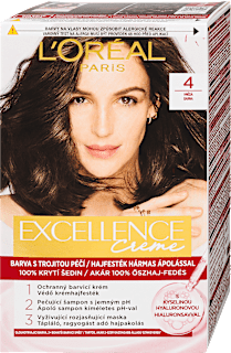 Tartós hajfesték, barna 4 L'ORÉAL PARiS EXCELLENCE Creme