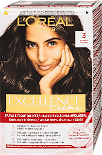 Tartós hajfesték, sötétbarna 3 L'ORÉAL PARiS EXCELLENCE Creme