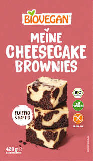 Backmischung, Meine Cheesecake Brownies BIOVEGAN