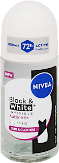 Deo roll-on Black & White Invisible Authentic NIVEA