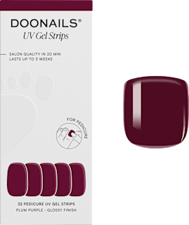 UV Gel Nagelfolien, Gel Strips Pediküre Plum Purple  Doonails