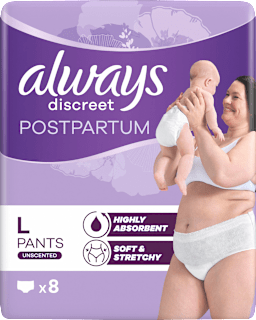 Wochenbett Pants discreet Postpartum, Gr. L always