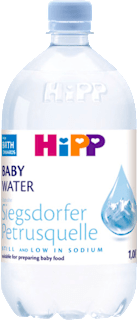BABY negazirana prirodna izvorska voda sa niskim sadržajem natrijuma, od 1. meseca HiPP