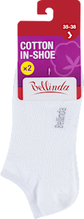 dámské ponožky Cotton In Shoe, velikost 35-38, bílé Bellinda