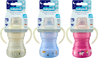 Trinklerntasse Tag & Nacht 6+ Monate 260 ml sortiert babylove