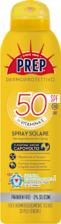 Spray solare dermoprotettivo con Vitamina E SPF50 PREP