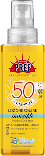 Spray solare dermoprotettivo invisible con Vitamina E SPF50 PREP