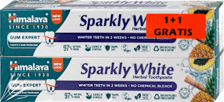 Sparkly White, pasta za zube, 1+1 gratis Himalaya