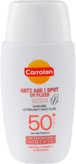 ANTI AGE SPOT UV FLUID tonirani fluid za lice, za zaštitu od sunca, SPF 50+ Carroten