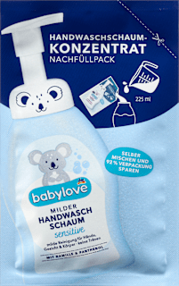 Измиваща пяна - концентрат за ръце sensitivе, пълнител babylove