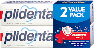 Pasta za zube Parodont White, 2 x 75 ml plidenta