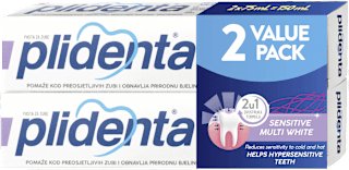 Pasta za zube Sensitive Multi White, 2 x 75 ml plidenta