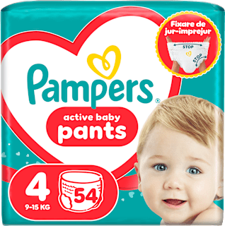 Scutece chiloțel numărul 4, 9-15kg Pampers active baby
