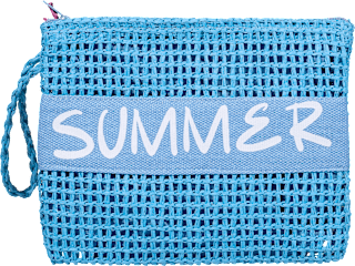 Torba za na plažo z napisom Summer v modri barvi Camomilla