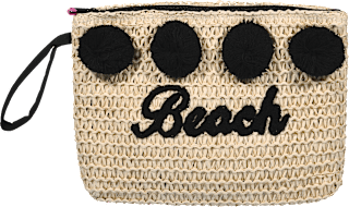 Torba za na plažo z napisom Beach v črni barvi Camomilla