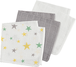 Pflege-/Waschtücher, 30 x 30 cm, weiß/taupe  Grünspecht