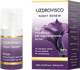 Krem stymulujący pod oczy i na powieki na noc Night Renew UZDROVISCO