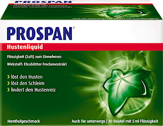 Prospan Efeublätter-Trockenextrakt Hustenliquid 30 x 5 ml mit Mentholgeschmack Prospan