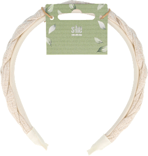 Pleteni rajf za kosu – bež s-he stylecollection