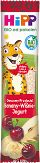 Batonik Owocowy Przyjaciel Banany-Wiśnie-Jogurt BIO HiPP