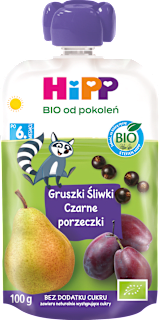 Mus Gruszki-Śliwki-Czarne porzeczki BIO, po 6. miesiącu HiPP