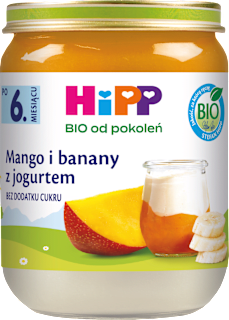 Mango i banany z jogurtem BIO HiPP