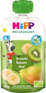 Mus Gruszki-Banany-Kiwi BIO, po 6. miesiącu HiPP