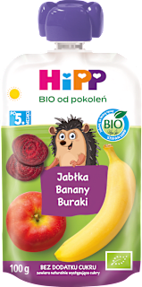 Mus Jabłka-Banany-Buraki BIO, po 5. miesiącu HiPP