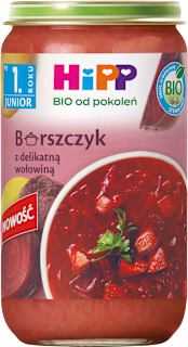 Barszczyk z delikatną wołowiną, po 1. roku HiPP