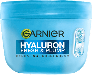 hydratační pleťový sorbet krém Hyaluron Fresh & Plump GARNIER