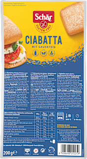 Aufbackbrötchen, Ciabatta (4 Stück), glutenfrei Schär
