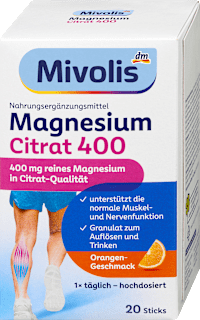 Magnesium Citrat 400 Granulat Sticks 20 St Mivolis