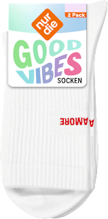 Crew Socken mit Amore-Stickerei weiß Gr. 39-42 nur die