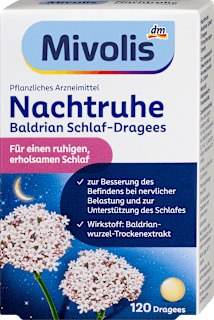 Nachtruhe Baldrian Schlaf-Dragees Mivolis