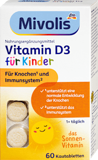 žvýkací tablety pro děti s vitamínem D3 Mivolis