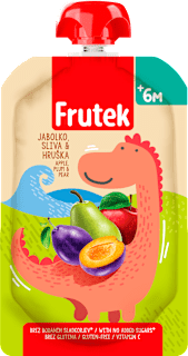 Voćna kašica jabuka šljiva kruška pouch 6+ mj. Frutek