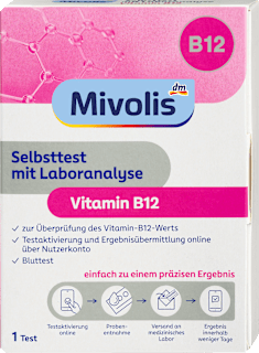 Selbsttest mit Laboranalyse Vitamin B12, 1 Anwendung Mivolis