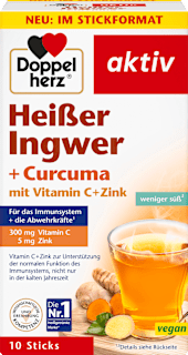 Sticks Heißer Ingwer + Curcuma Doppelherz