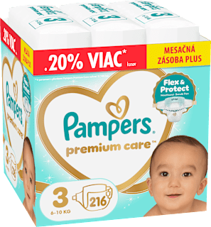 Plienky Premium Care veľ. 3 (6 - 10 kg) Pampers Premium Care