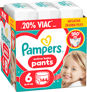 Plienkové nohavičky veľ. 6 (13-19 kg) Monthly Pack Pampers active baby