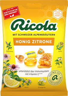 Bonbons Schweizer Alpenkräuter Honig Zitrone Ricola