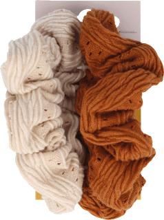 Scrunchie (skunci) hajgumi, bézs, barna s-he stylecollection
