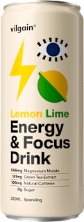 Lemon Lime energetický sycený nápoj Energy & Focus Drink vilgain