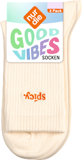 Crew Socken mit spicy-Stickerei beige Gr. 39-42 nur die