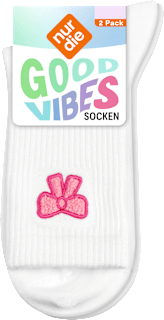 Crew Socken mit Schleifen-Stickerei weiß Gr. 35-38 nur die