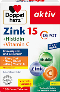 Zink + Histidin + Vitamin C Depot Tabletten 100 St Doppelherz