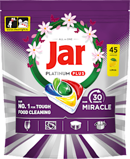 Kapsule za strojno pomivanje posode Platinum Plus All In One Miracle Spring Jar