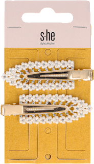 Hajcsat szett, fehér gyöngyökkel s-he stylecollection