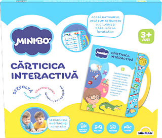 Cărticică interactivă cu ilustrații și activități, 10 pagini Minibo