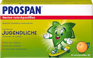 Prospan Efeublätter-Trockenextrakt Husten-Lutschpastillen Orangen-Geschmack Prospan